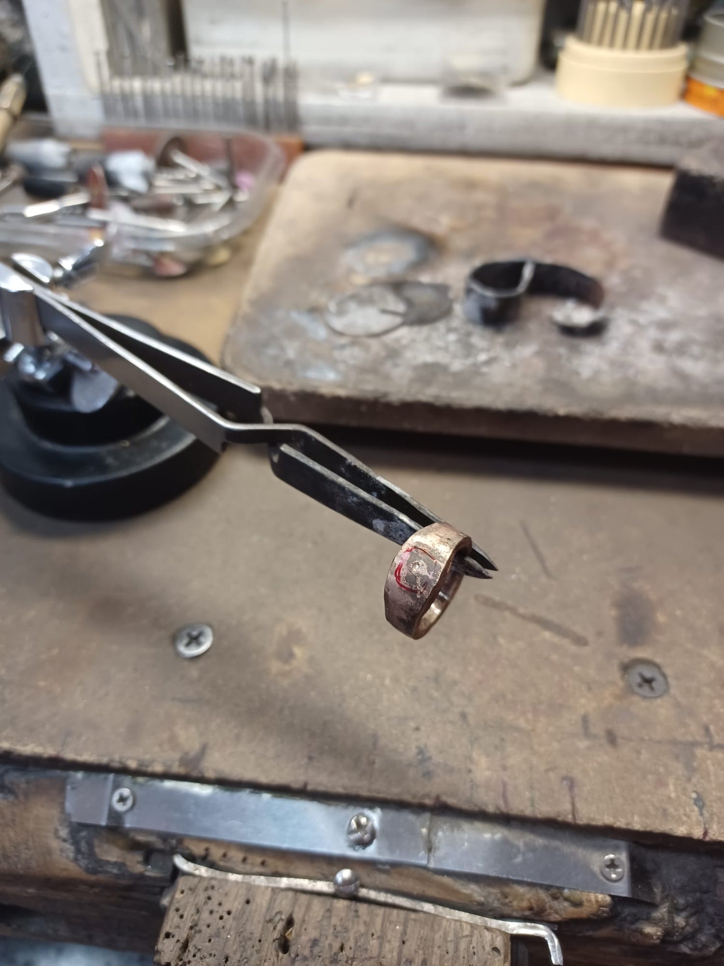 Handcrafted 14k Yellow Gold Gypsy Ring