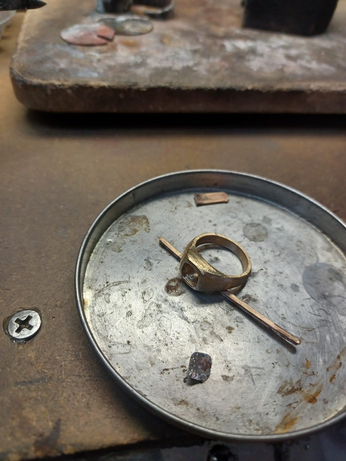 Handcrafted 14k Yellow Gold Gypsy Ring