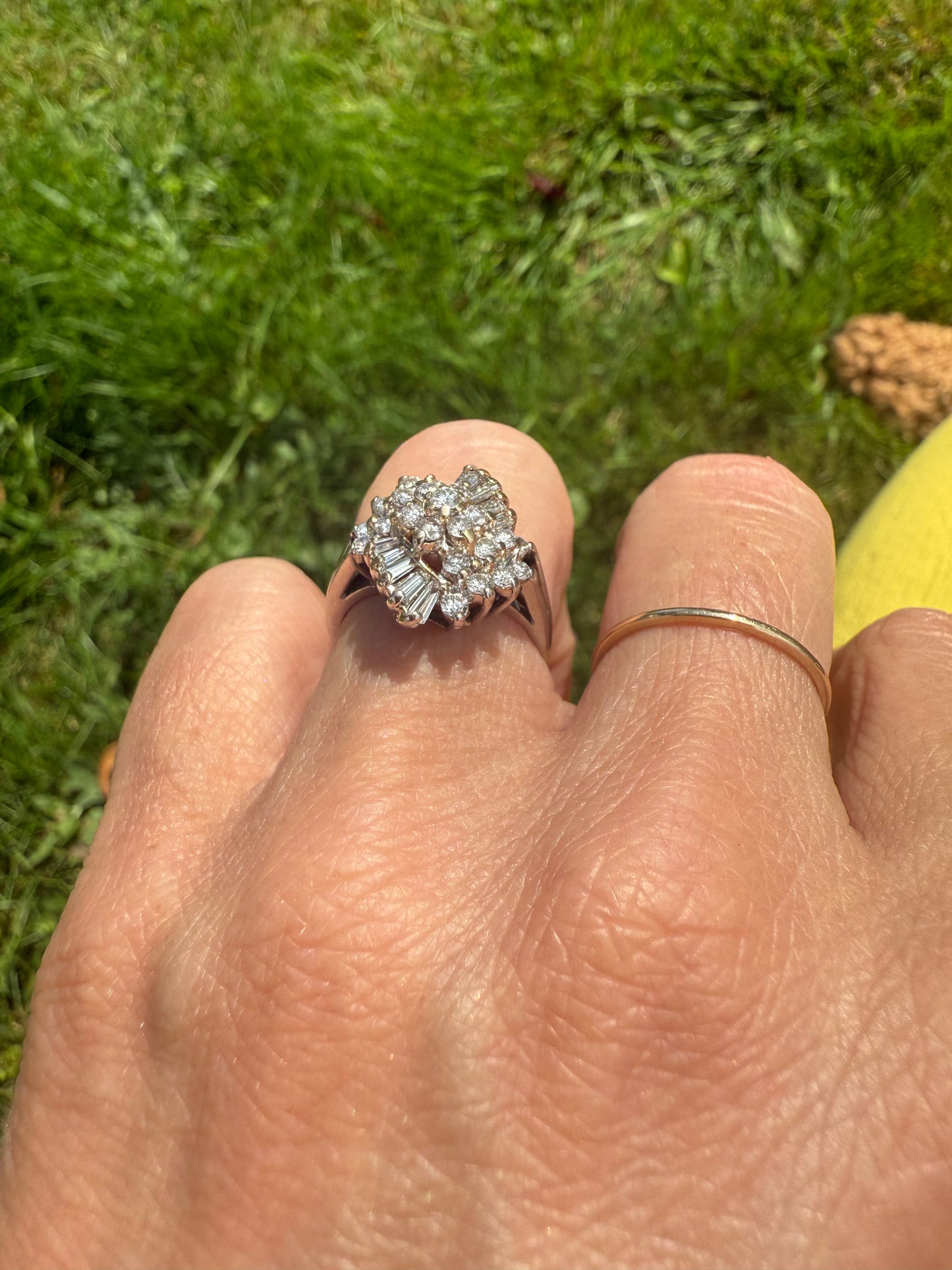 Vintage Diamond Ballerina RIng