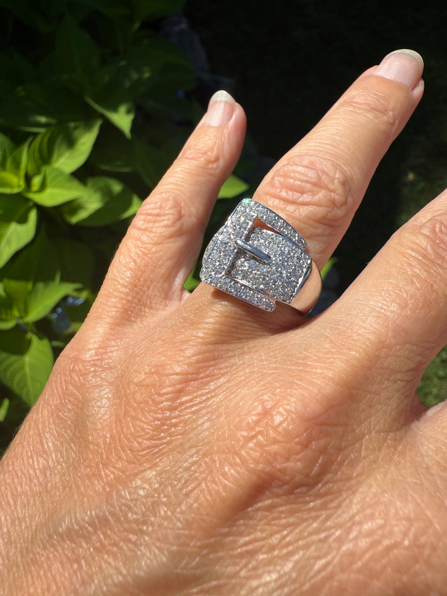 Vintage Diamond Buckle Ring