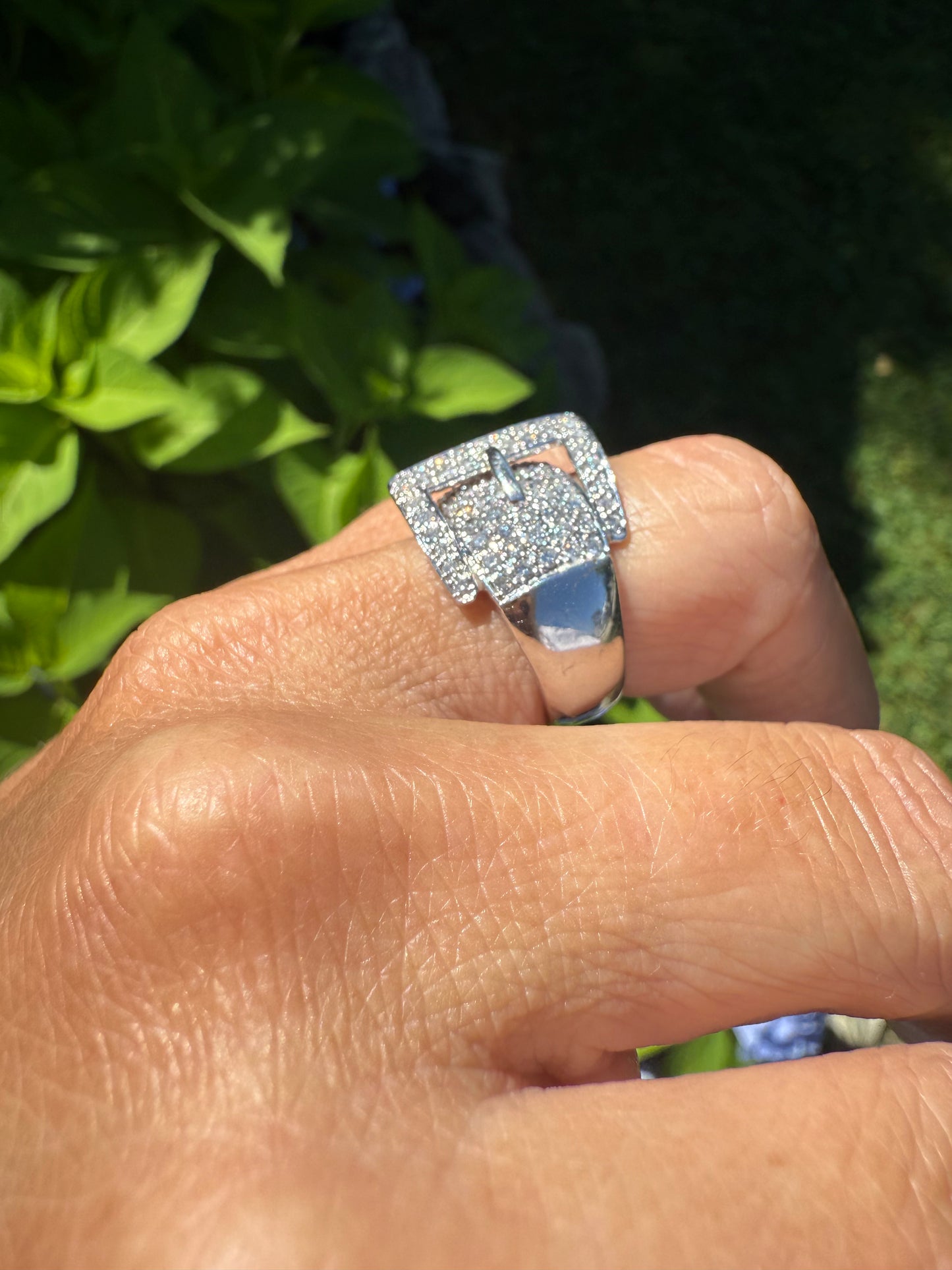 Vintage Diamond Buckle Ring