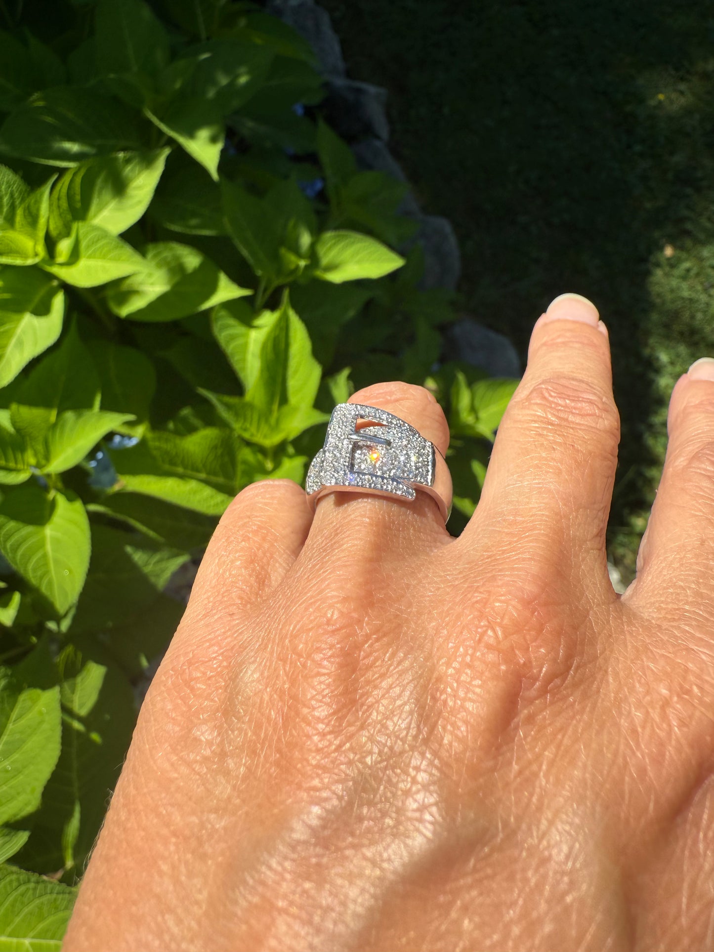 Vintage Diamond Buckle Ring