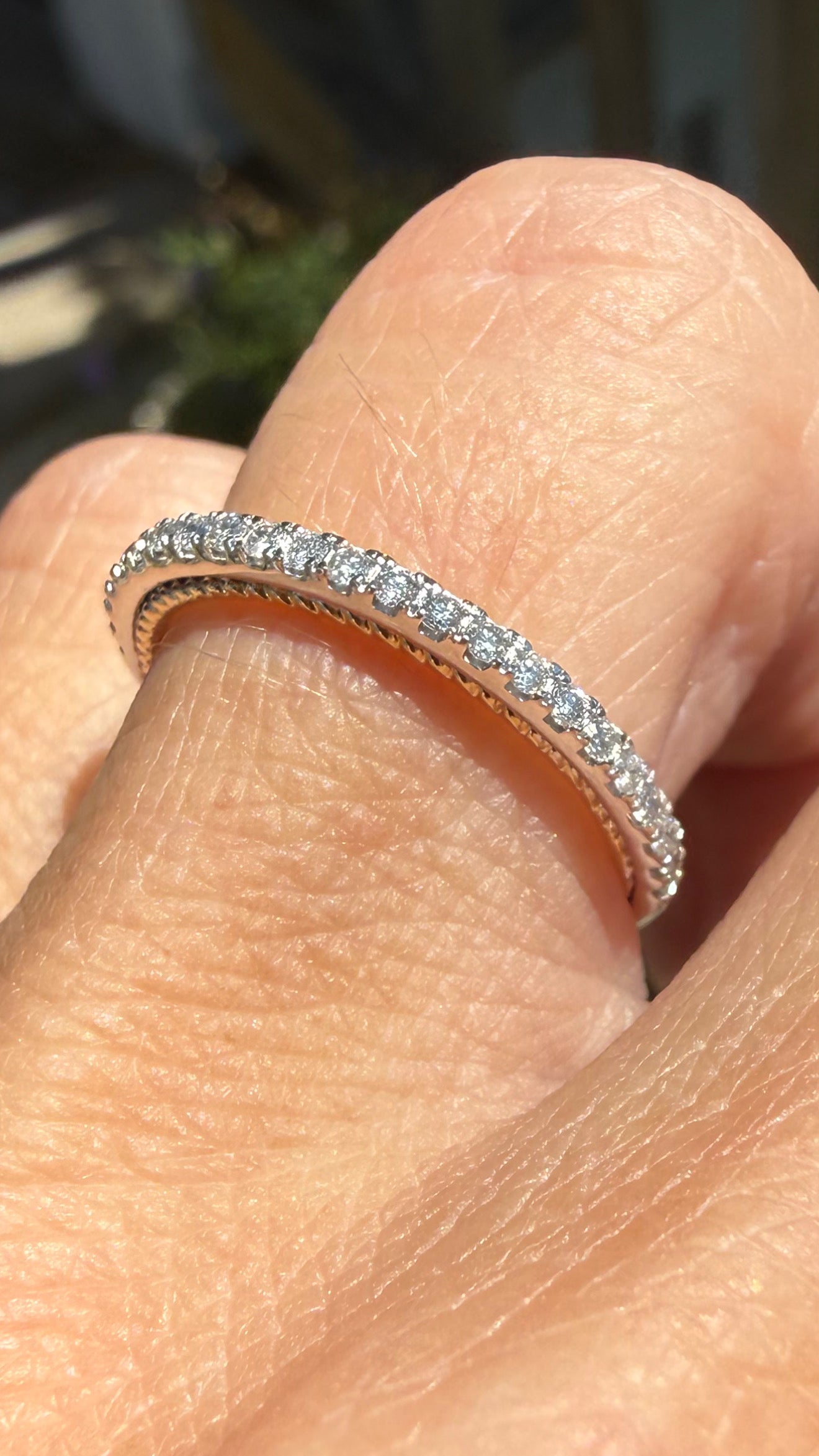 White & Yellow Gold Diamond Band