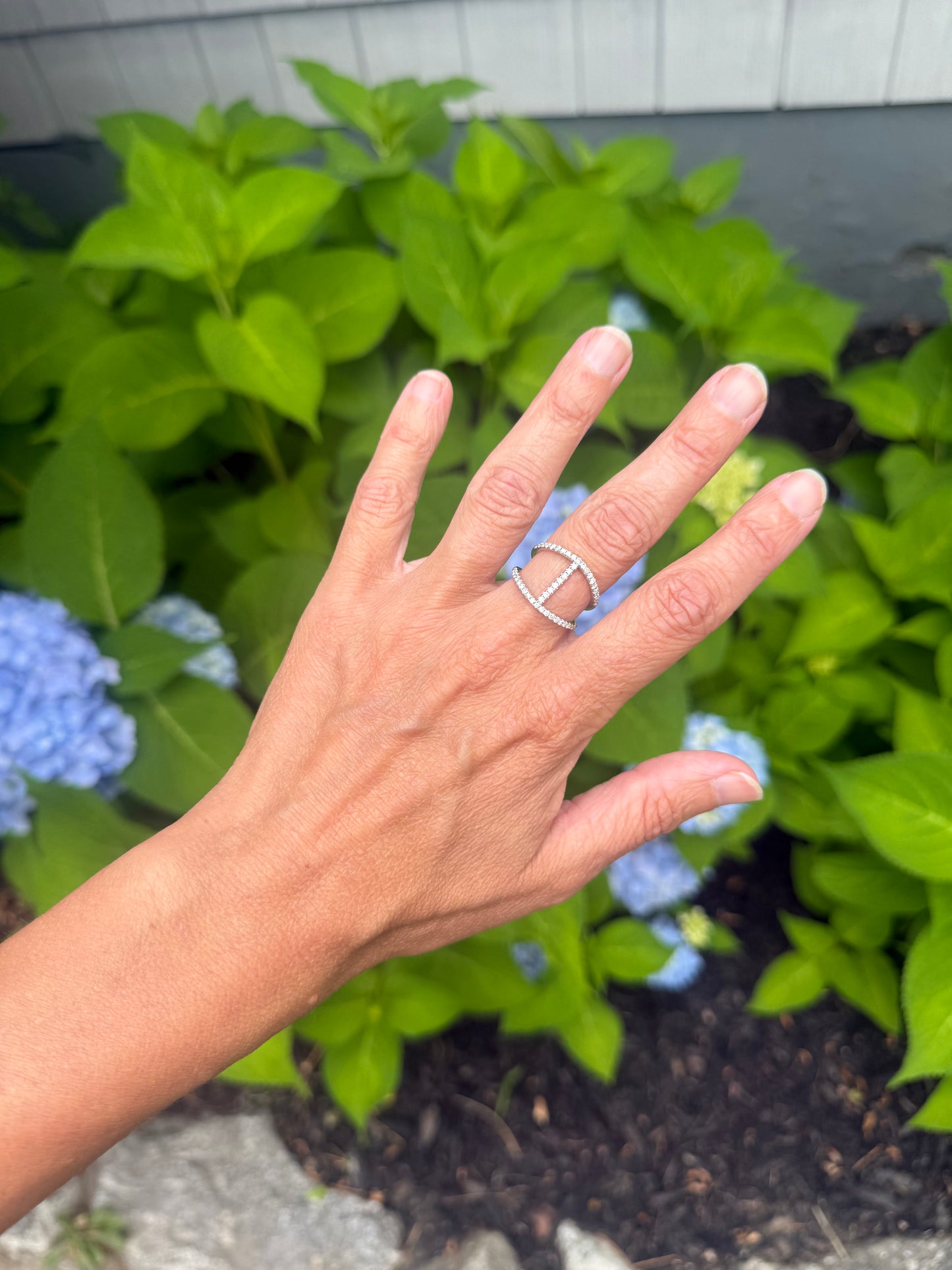 Vintage 14k White Gold Diamond Ring