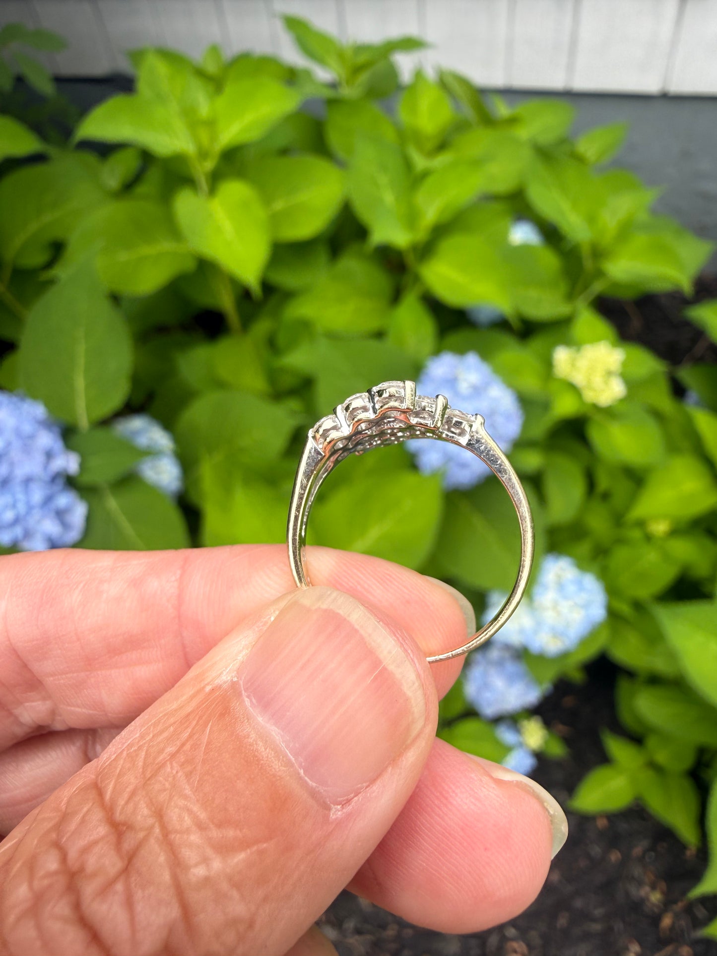 Honeycomb Diamond Cluster Ring