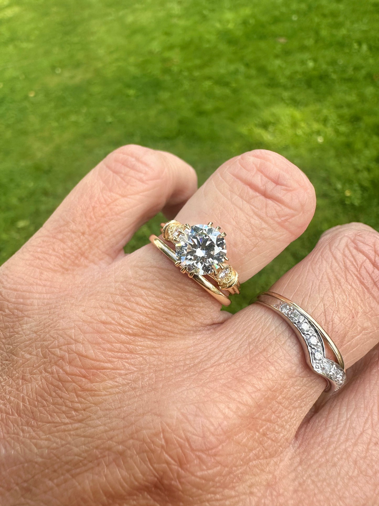 Handcrafted 14k Yellow Gold Engagement Ring