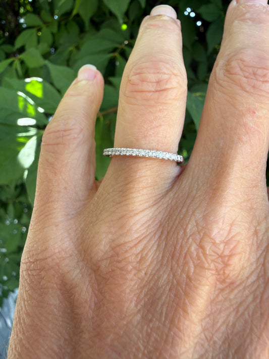 White & Yellow Gold Diamond Band