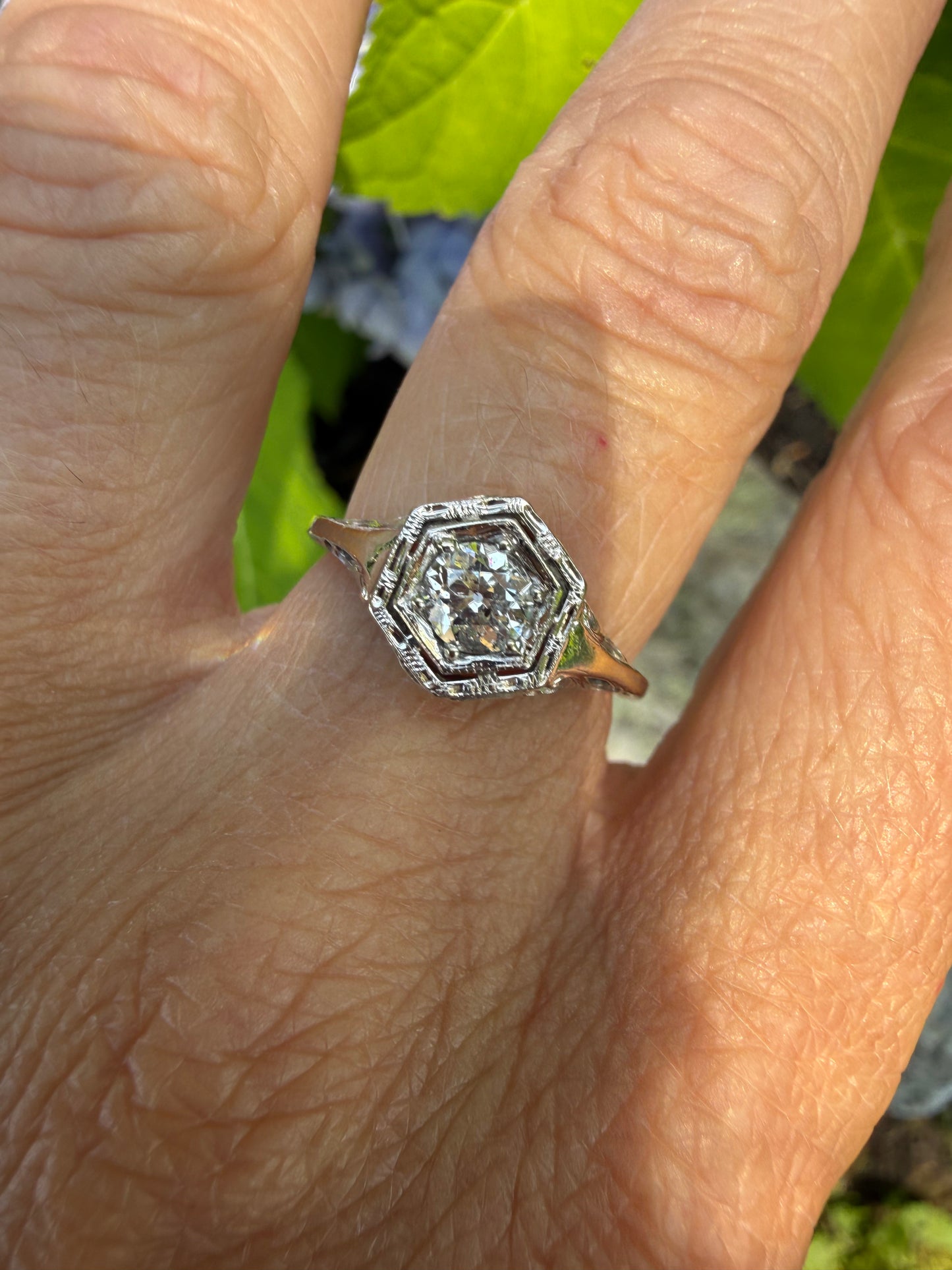 Art Deco Diamond Engagement Ring