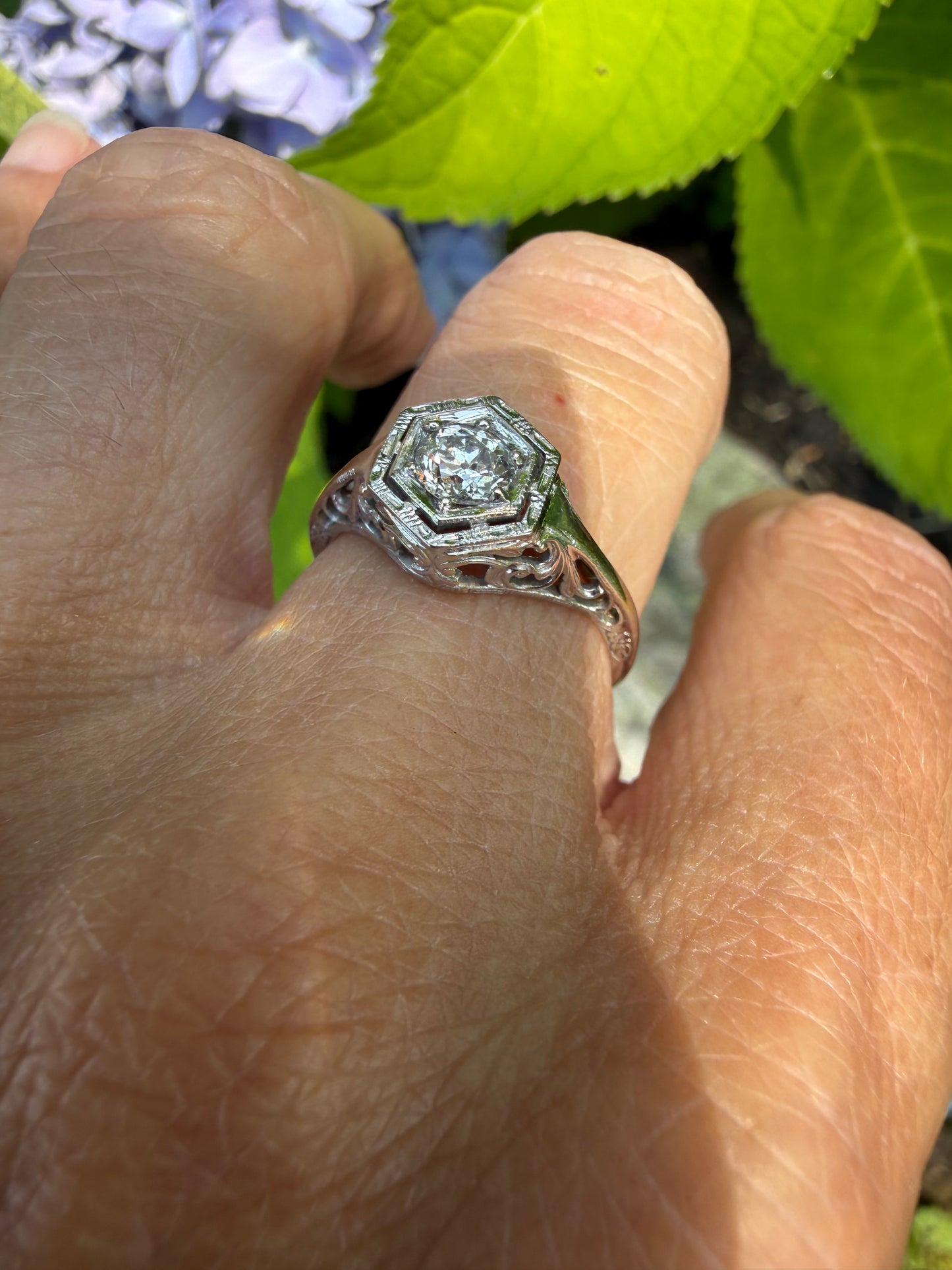 Art Deco Diamond Engagement Ring