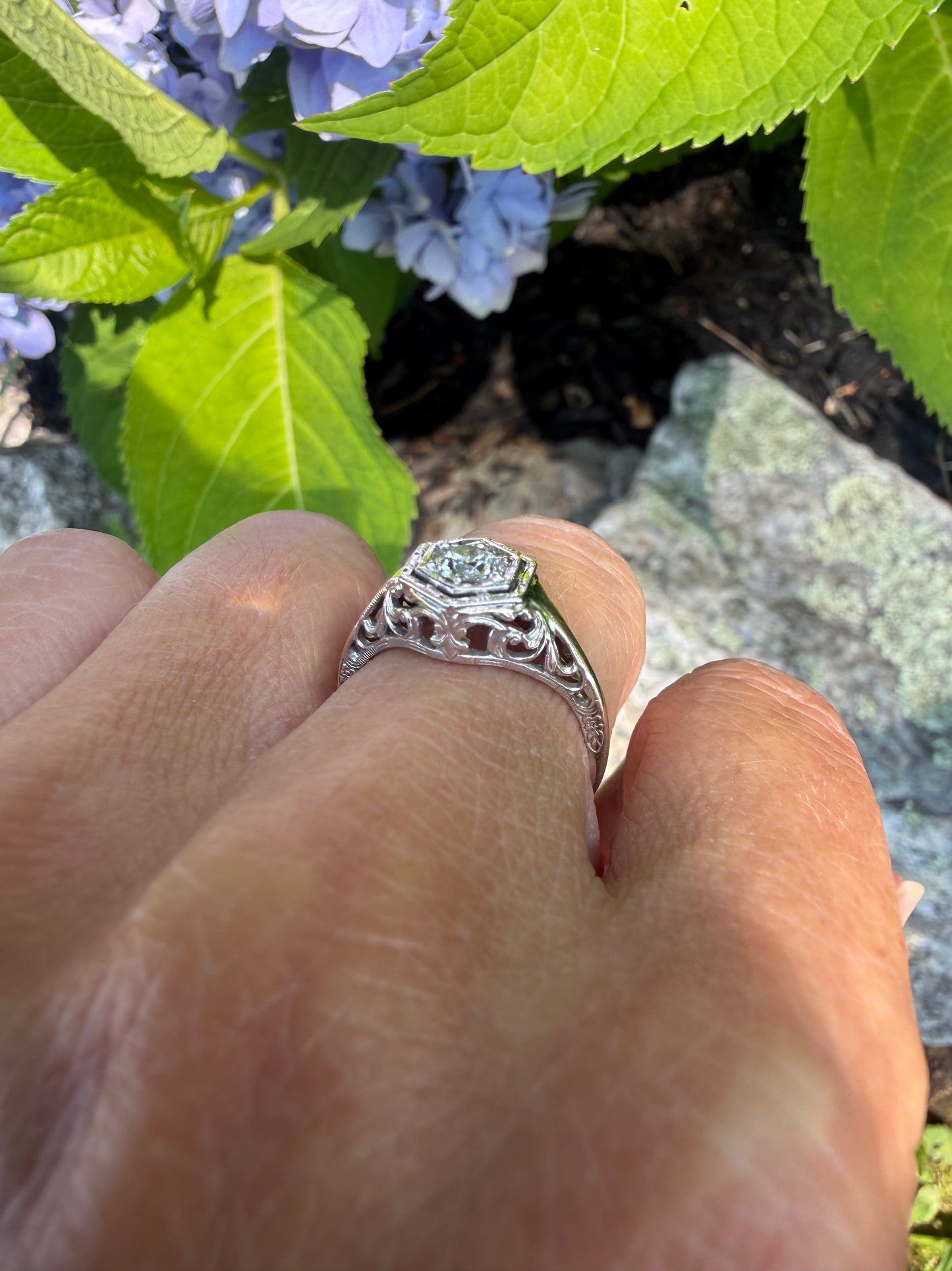 Art Deco Diamond Engagement Ring