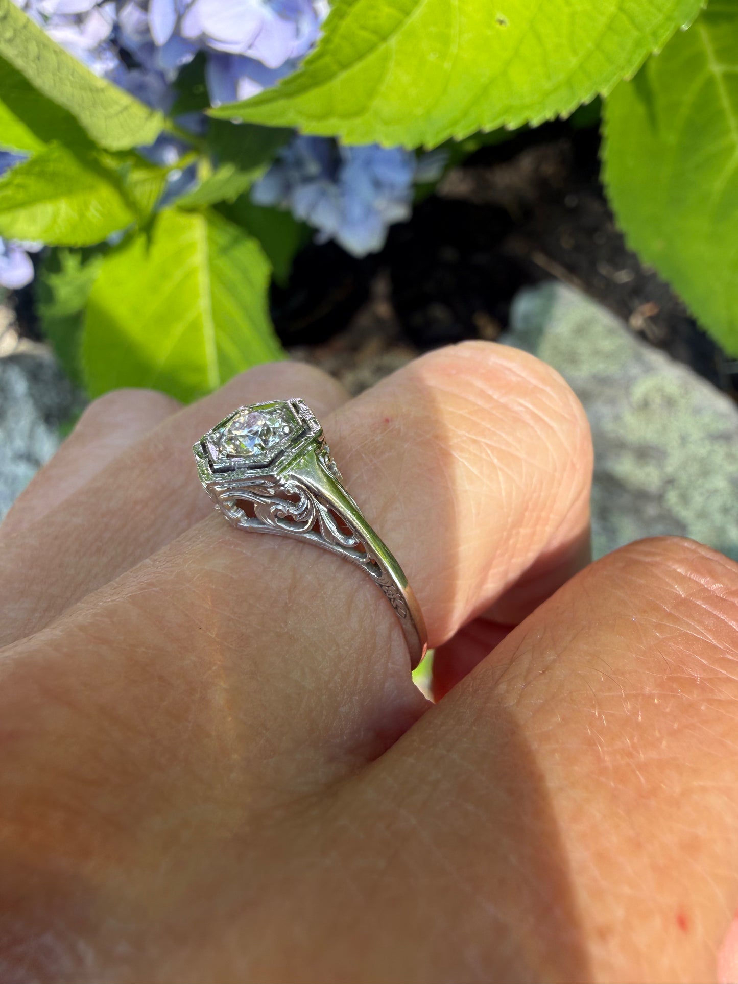 Art Deco Diamond Engagement Ring