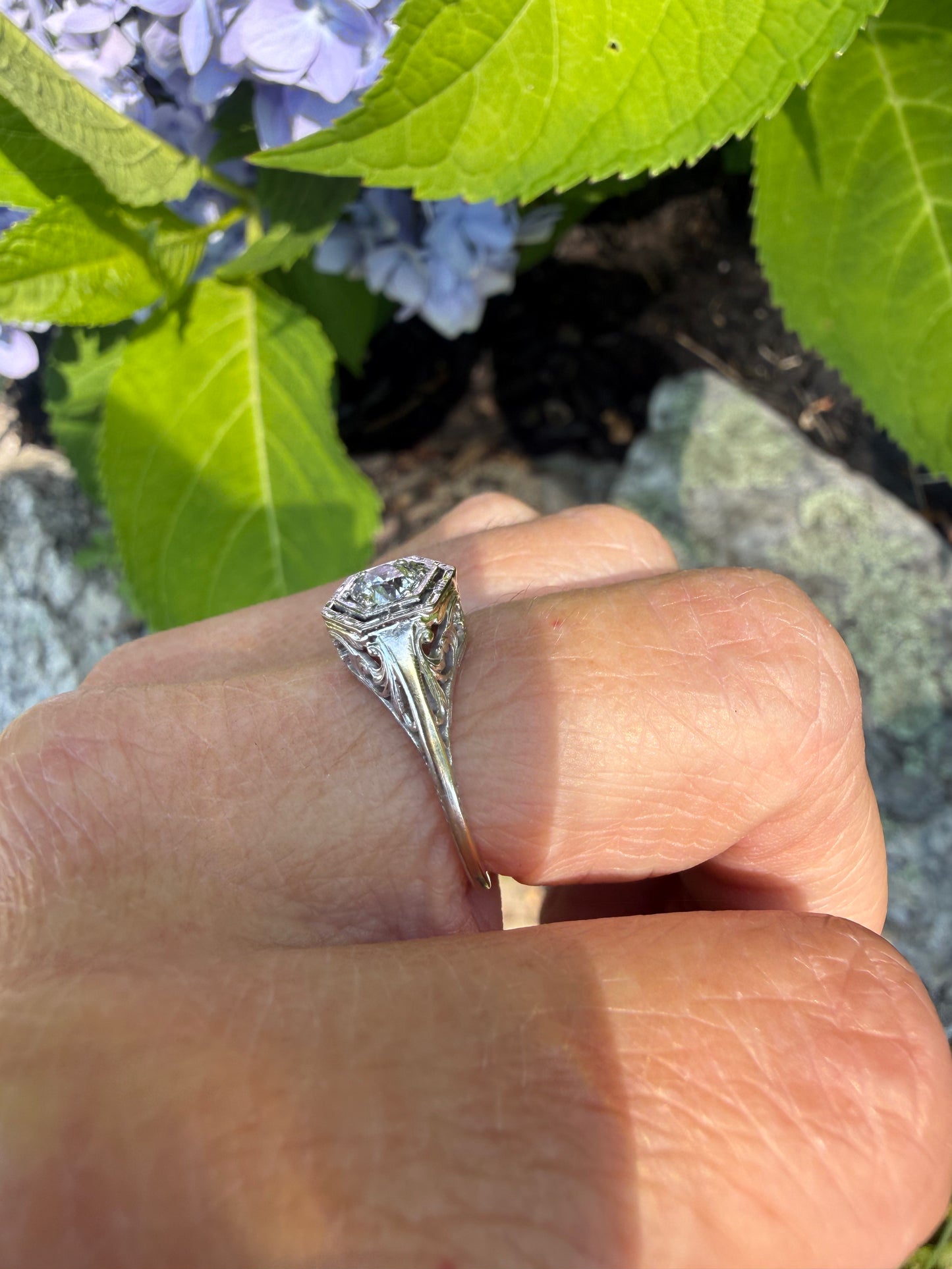 Art Deco Diamond Engagement Ring