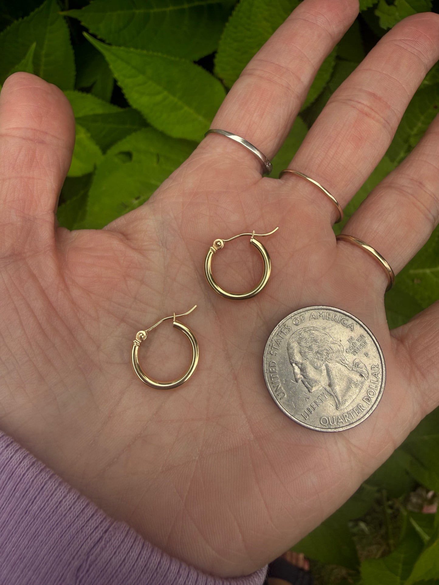 The Perfect Petite Gold Hoops