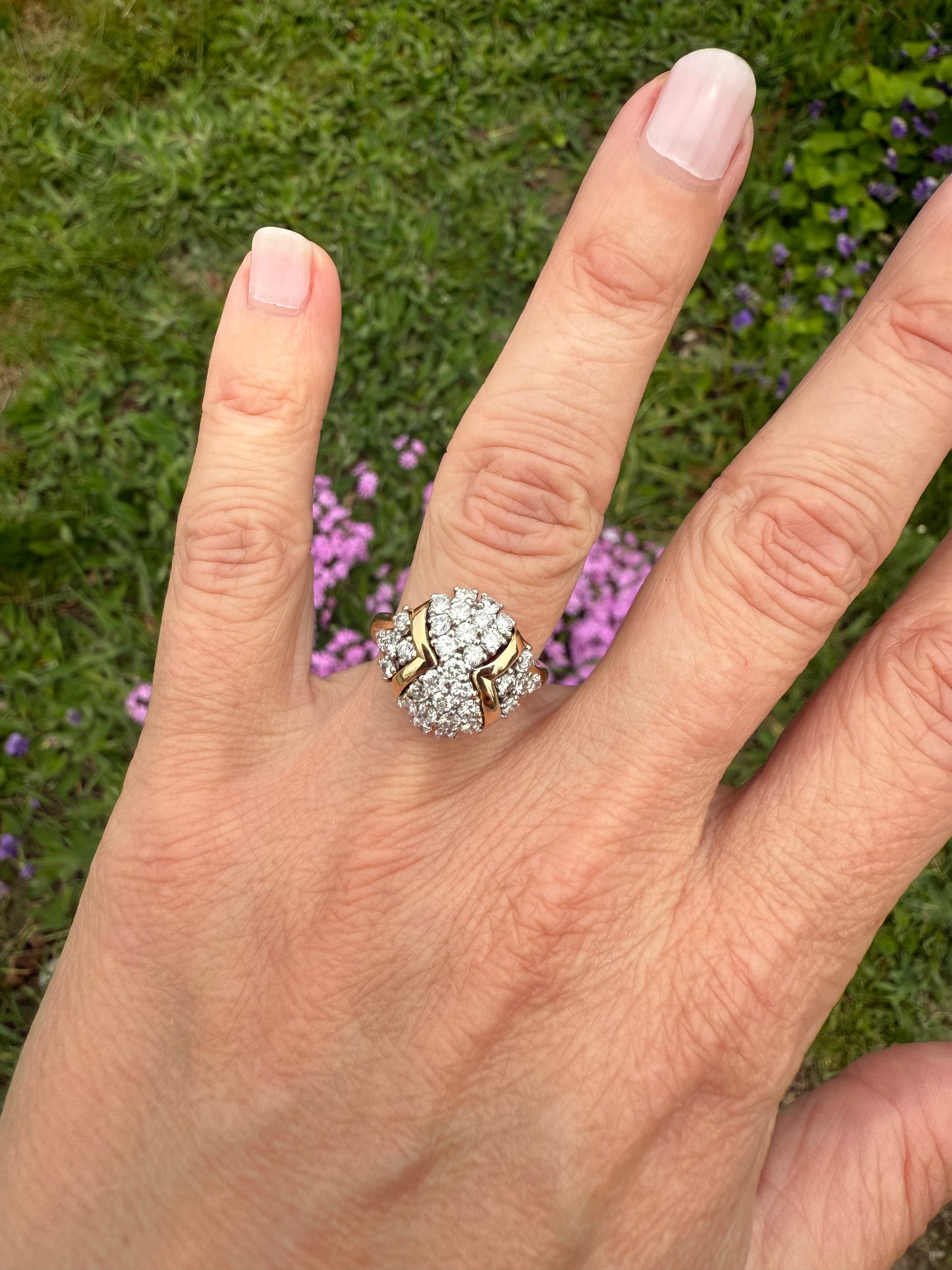 Vintage 14k Yellow Gold Diamond Ring