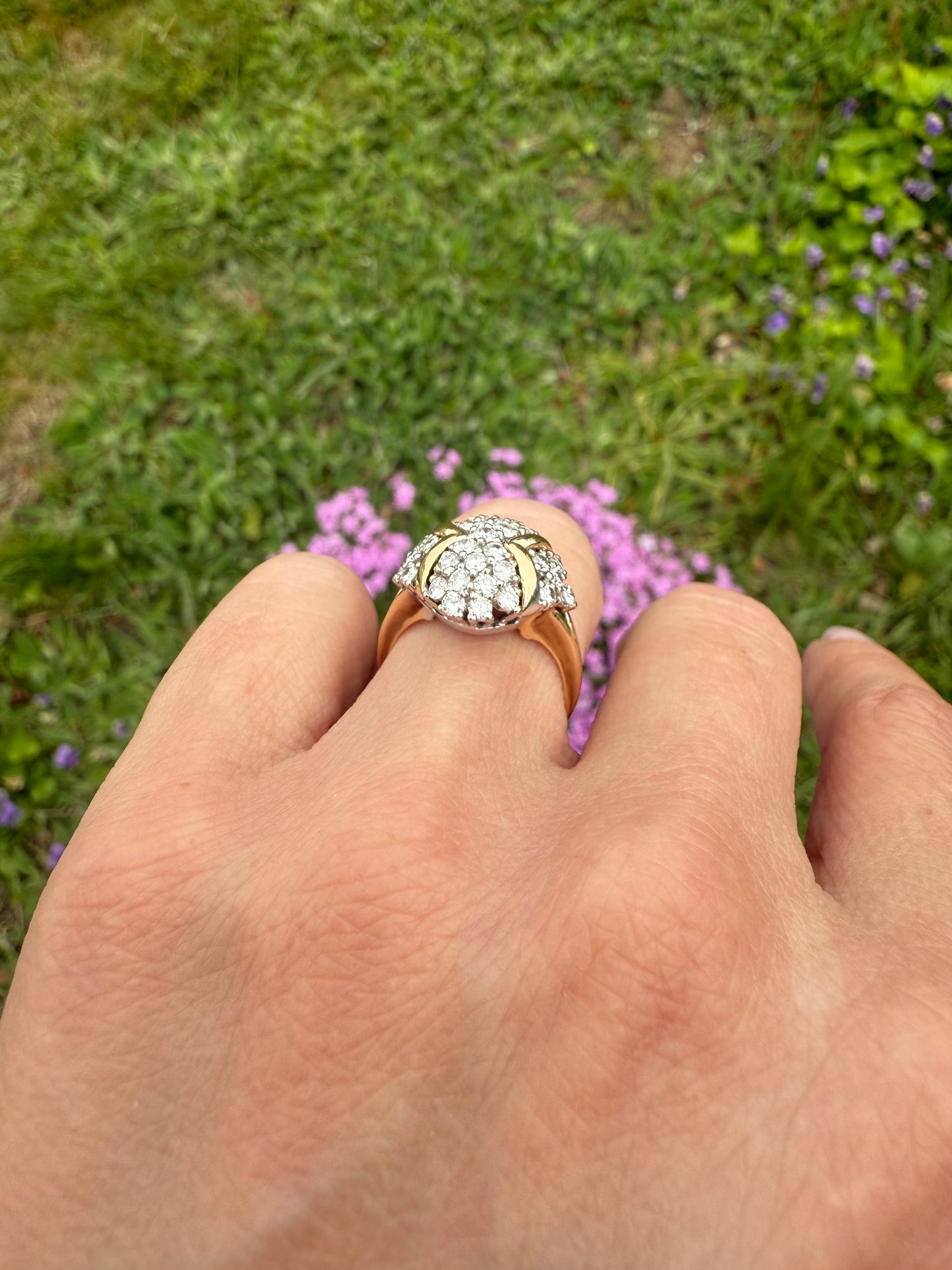 Vintage 14k Yellow Gold Diamond Ring