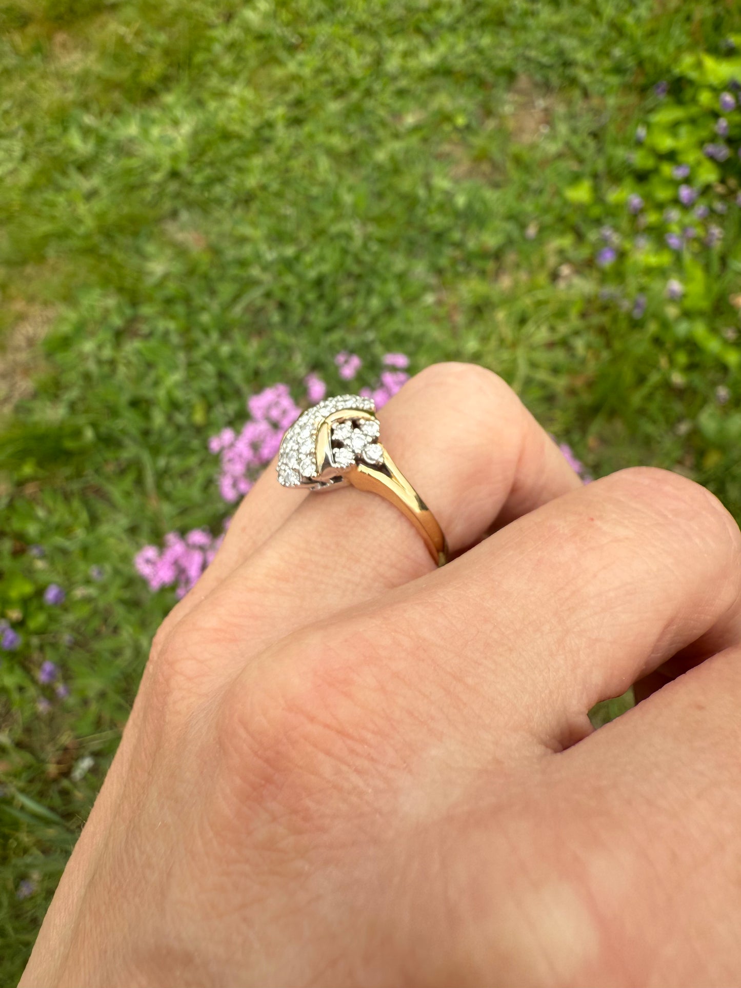 Vintage 14k Yellow Gold Diamond Ring