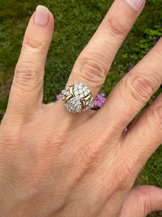 Vintage 14k Yellow Gold Diamond Ring