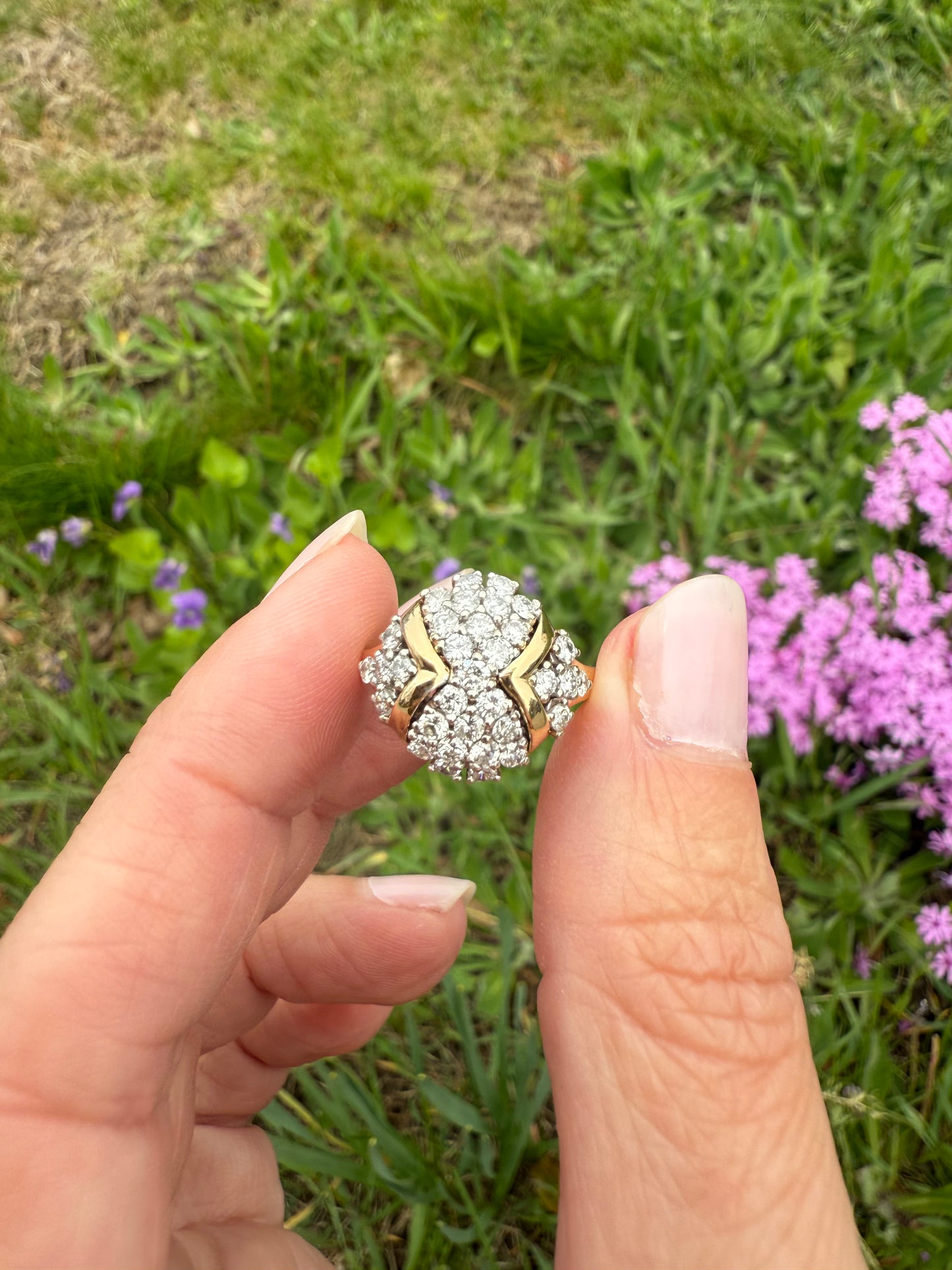 Vintage 14k Yellow Gold Diamond Ring