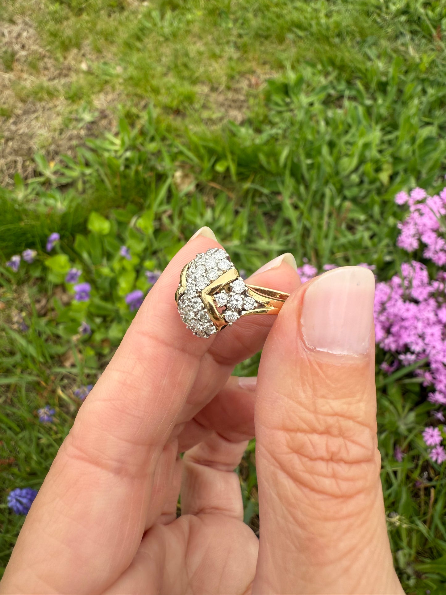 Vintage 14k Yellow Gold Diamond Ring