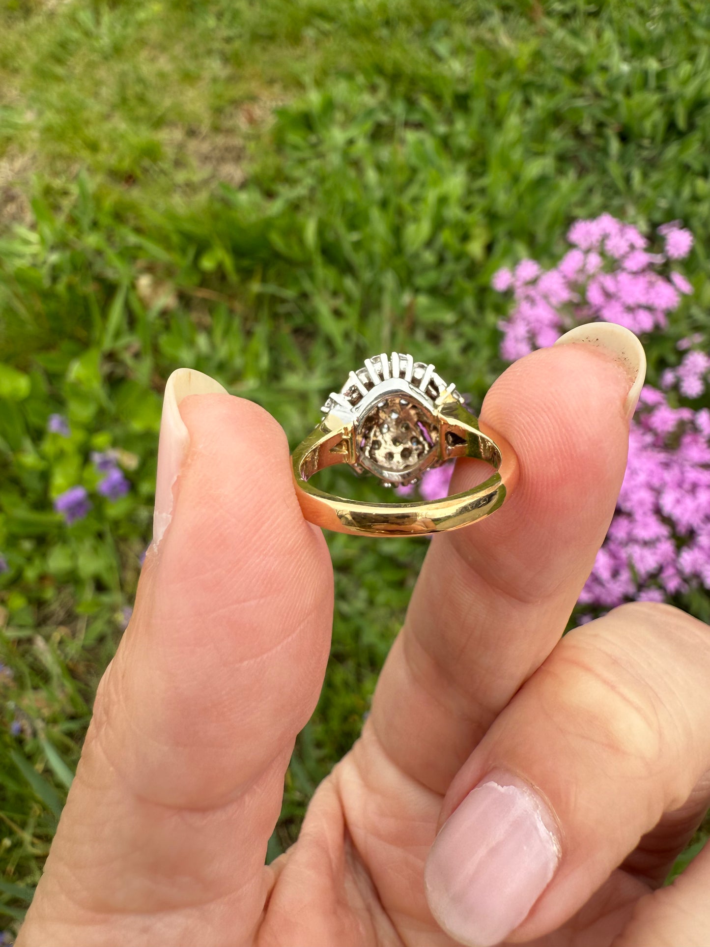 Vintage 14k Yellow Gold Diamond Ring