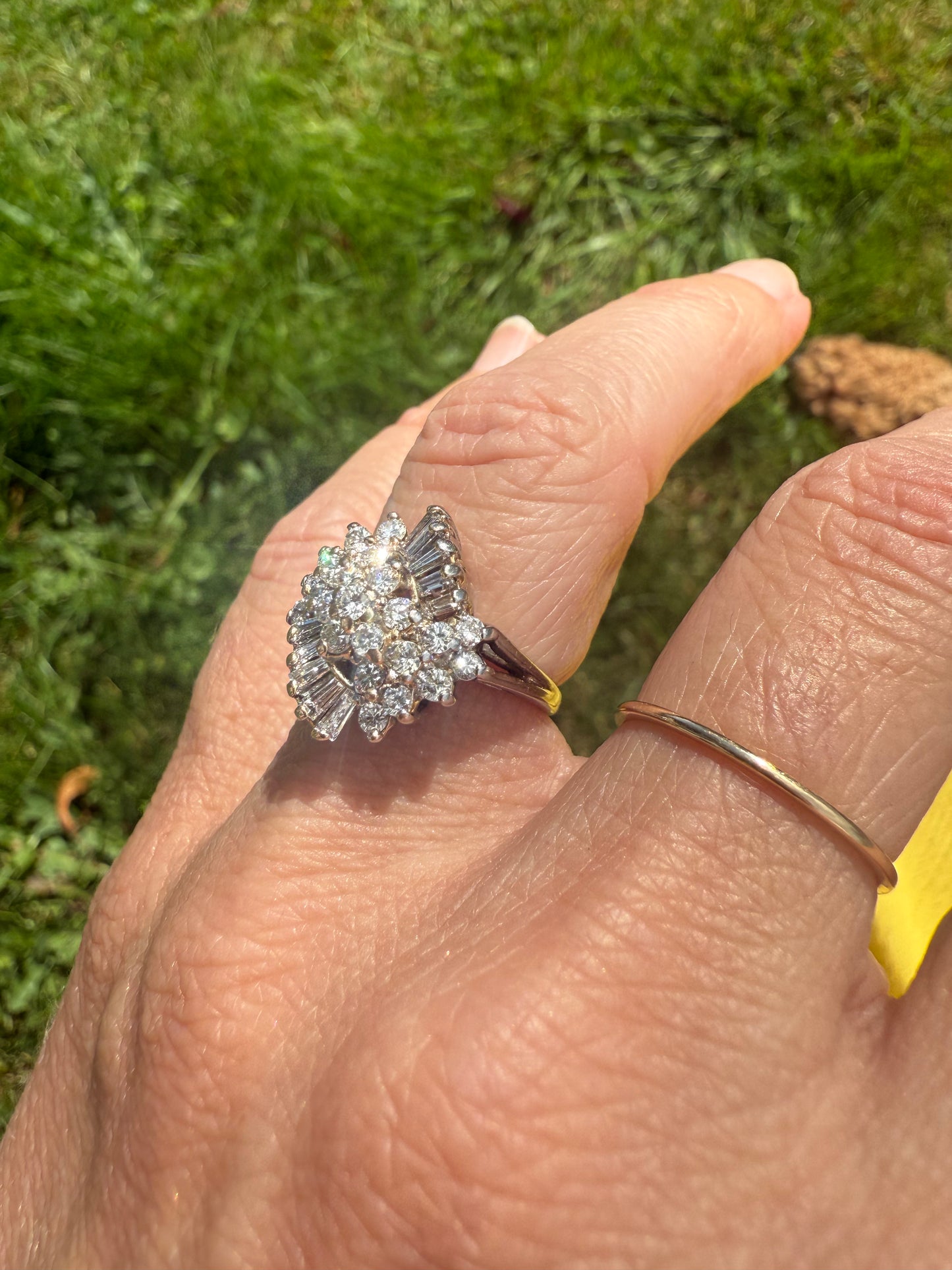 Vintage Diamond Ballerina RIng