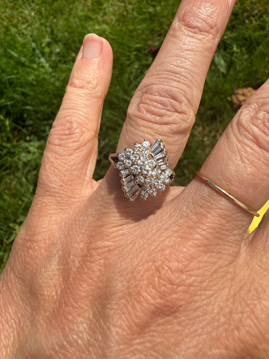 Vintage Diamond Ballerina RIng