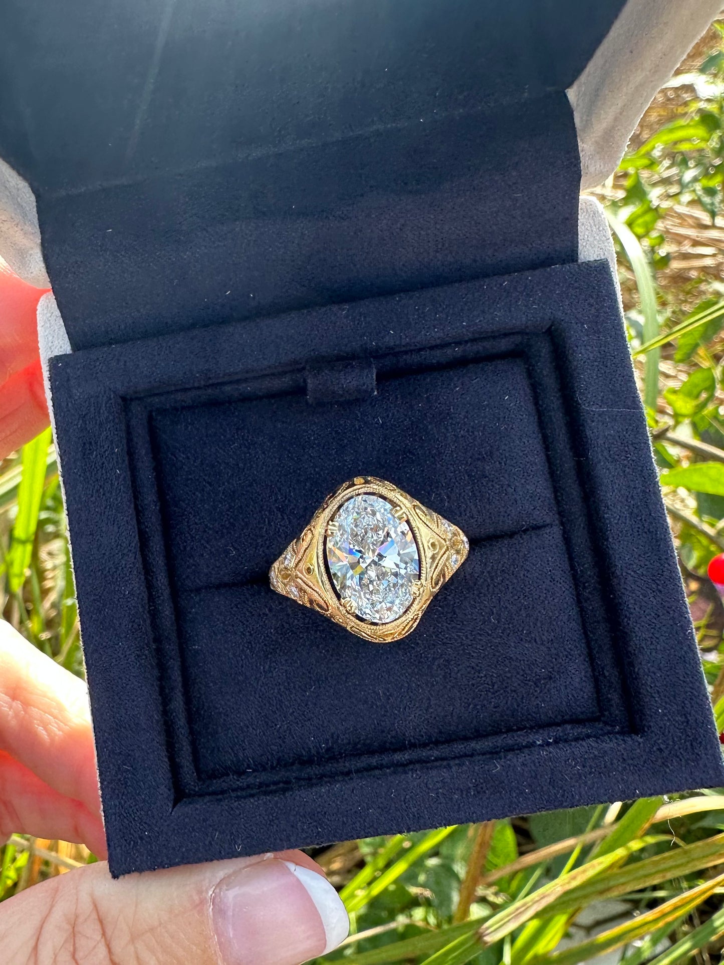 Fantastic Handcrafted Yellow Gold Engagement Ring